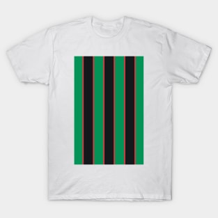 Villa Retro 1993 - 95 Green Black and Red Striped T-Shirt